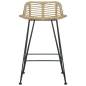 Preview:  Barstühle 2 Stk. Natur Rattan