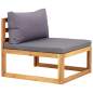 Preview:  6-tlg. Garten-Lounge-Set mit Auflagen Massivholz Akazie