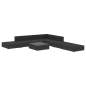Preview:  8-tlg. Garten-Lounge-Set mit Auflagen Poly Rattan Schwarz