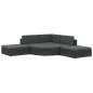 Preview:  6-tlg. Garten-Lounge-Set mit Auflagen Poly Rattan Schwarz