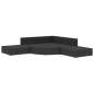 Preview:  6-tlg. Garten-Lounge-Set mit Auflagen Poly Rattan Schwarz