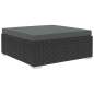 Preview:  6-tlg. Garten-Lounge-Set mit Auflagen Poly Rattan Schwarz
