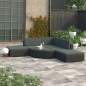 Preview:  6-tlg. Garten-Lounge-Set mit Auflagen Poly Rattan Schwarz