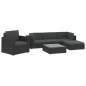Preview:  6-tlg. Garten-Lounge-Set mit Auflagen Poly Rattan Schwarz