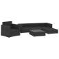 Preview:  6-tlg. Garten-Lounge-Set mit Auflagen Poly Rattan Schwarz