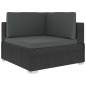Preview:  6-tlg. Garten-Lounge-Set mit Auflagen Poly Rattan Schwarz