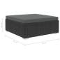 Preview:  6-tlg. Garten-Lounge-Set mit Auflagen Poly Rattan Schwarz