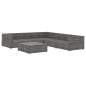 Preview:  6-tlg. Garten-Lounge-Set mit Auflagen Poly Rattan Grau