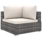 Preview:  4-tlg. Garten-Lounge-Set mit Auflagen Poly Rattan Grau