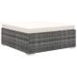 Preview:  4-tlg. Garten-Lounge-Set mit Auflagen Poly Rattan Grau