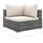 Preview:  4-tlg. Garten-Lounge-Set mit Auflagen Poly Rattan Grau