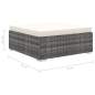 Preview:  4-tlg. Garten-Lounge-Set mit Auflagen Poly Rattan Grau