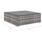 Preview:  4-tlg. Garten-Lounge-Set mit Auflagen Poly Rattan Grau