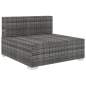 Preview:  Mittelsofa mit Auflagen Poly Rattan Grau