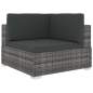 Preview:  Ecksofa mit Auflagen Poly Rattan Grau