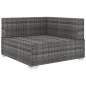 Preview:  Ecksofa mit Auflagen Poly Rattan Grau