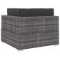 Preview:  Ecksofa mit Auflagen Poly Rattan Grau