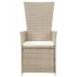 Preview:  Garten-Liegestühle 2 Stk. mit Auflagen Poly Rattan Beige