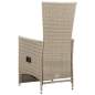 Preview:  Garten-Liegestühle 2 Stk. mit Auflagen Poly Rattan Beige