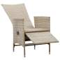 Preview:  Garten-Liegestühle 2 Stk. mit Auflagen Poly Rattan Beige