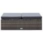 Preview:  2-tlg. Garten-Lounge-Set mit Auflagen Poly Rattan Grau