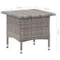 Preview:  Teetisch Grau 50 x 50 x 47 cm Poly Rattan