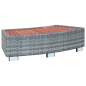 Preview:  Spa-Einstiegsstufe Grau Poly Rattan 92×45×25 cm