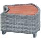 Preview:  Spa-Einstiegsstufe Grau Poly Rattan 92×45×25 cm