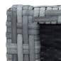 Preview:  Spa-Einstiegsstufe Grau Poly Rattan 92×45×25 cm