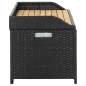 Preview:  Gartenbank mit Stauraum 120 cm Poly Rattan Schwarz