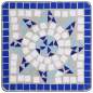 Preview:  Beistelltisch Mosaik Keramik Blau und Weiß