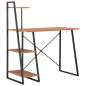 Preview:  Schreibtisch mit Regaleinheit Schwarz und Eiche 102×50×117 cm