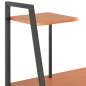 Preview:  Schreibtisch mit Regaleinheit Schwarz und Eiche 102×50×117 cm