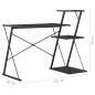 Preview:  Schreibtisch mit Regal Schwarz 116×50×93 cm