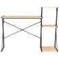 Preview:  Schreibtisch mit Regal Schwarz und Eiche 116×50×93 cm