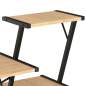 Preview:  Schreibtisch mit Regal Schwarz und Eiche 116×50×93 cm