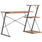 Preview:  Schreibtisch mit Regal Schwarz und Braun 116×50×93 cm