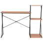 Preview:  Schreibtisch mit Regal Schwarz und Braun 116×50×93 cm