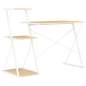 Preview:  Schreibtisch mit Regal Weiß und Eiche 116×50×93 cm
