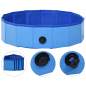 Preview: Hundepool Faltbar Blau 80 x 20 cm PVC