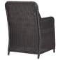 Preview:  3-tlg. Garten-Bistro-Set mit Auflagen Poly Rattan Schwarz