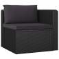 Preview:  7-tlg. Garten-Lounge-Set mit Auflagen Poly Rattan Schwarz