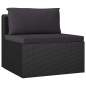 Preview:  7-tlg. Garten-Lounge-Set mit Auflagen Poly Rattan Schwarz