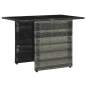 Preview:  3-tlg. Bistro-Set mit Auflagen Poly Rattan Grau