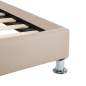Preview:  Bettgestell Cappuccino-Braun Kunstleder 100x200 cm
