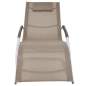 Preview:  Sonnenliege mit Kissen Aluminium und Textilene Taupe