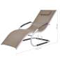 Preview:  Sonnenliege mit Kissen Aluminium und Textilene Taupe