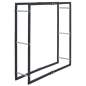 Preview: Brennholzregal Schwarz 100×25×100 cm Stahl