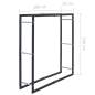 Preview: Brennholzregal Schwarz 100×25×100 cm Stahl