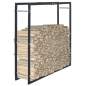 Preview: Brennholzregal Schwarz 100×25×100 cm Stahl